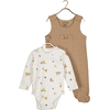 BLUE SEVEN Babyset body + romper moer