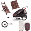 CROOZER Rimorchio per bicilclette Kid Vaaya 2 incl. seggiolino parasole Blossom Red e set per jogging