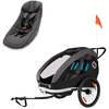 hamax Kinderfahrradanhänger Traveller Black/Grey/Blue inkl. Babysitz für Outback/Avenida und Traveller