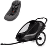 hamax Kinderfahrradanhänger Cocoon Zweisitzer grey/black inkl. Babysitz für Outback/Avenida und Traveller