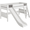 PAIDI Spielbett TIAGO 90x200 Kreideweiß mit Rutsche