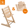 STOKKE® Tripp Trapp® Hochstuhl Buche natur + Gratis Baby Set V2 natur