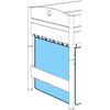 PAIDI Einzelvorhang 90cm hellblau/weiß