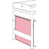 PAIDI Einzelvorhang 90cm rosa/weiß