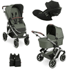 ABC DESIGN Kombikinderwagen Salsa 4 Air Olive Kollektion 2024 inkl. cybex GOLD Babyschale Cloud G i-Size Plus Moon Black Plus und Adapter 