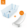 STOKKE® Badewanne Flexi Bath XL™ extra groß Ocean Blue + gratis Badewannensitz