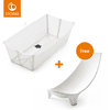 STOKKE® Badewanne Flexi Bath XL™ extra groß Sandy Beige + gratis Badewannensitz