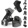 UPPAbaby Geschwisterset Vista V3 Greyson Charcoal Mélange inkl. Zweitsitz RumbleSeat Jake Charcoal 