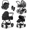 MOON black black Pebble Essential Resea Edition+ kinderwagen / mat incl. MAXI COSI baby-autozitje 360 Black 