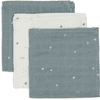 jollein Spucktuch Twinkling Sea Green 3er-Pack 31 x 31 cm