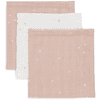 jollein Spucktuch Twinkling Wild Rose 3er-Pack 31 x 31 cm