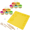 roba x Play-Doh Starterset - 3D-Kreativmatte, Holzwerkzeuge, 6 Knetdosen