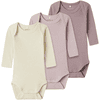 name it Body met lange mouwen 3-pack Keepsake Lila