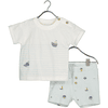 BLUE SEVEN T-shirt + Korte Set Uit White 