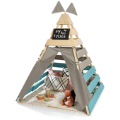 MUDDY BUDDY ® Outdoor Tipi " Dream er", prodn-tepl-ed- petrol modr