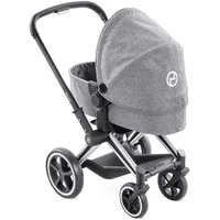 Jouet Poussette Landau pour poupee, poupon - Combi moderne, pliable,  reglable poignees 45-84cm - Coloris Gris Jean