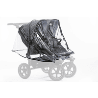 tfk Carro de bebé gemelar Duo 2 con Set ruedas aire negro