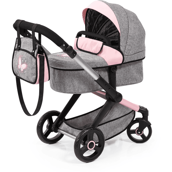 bayer Design Cochecito de muñeca Combi Xeo Gris/Rosa