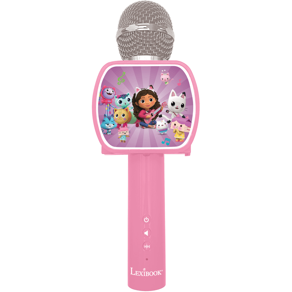 LEXIBOOK Smartphone Microfono karaoke Bluetooth® Gabby's Dollhouse con altoparlante e supporto integrati