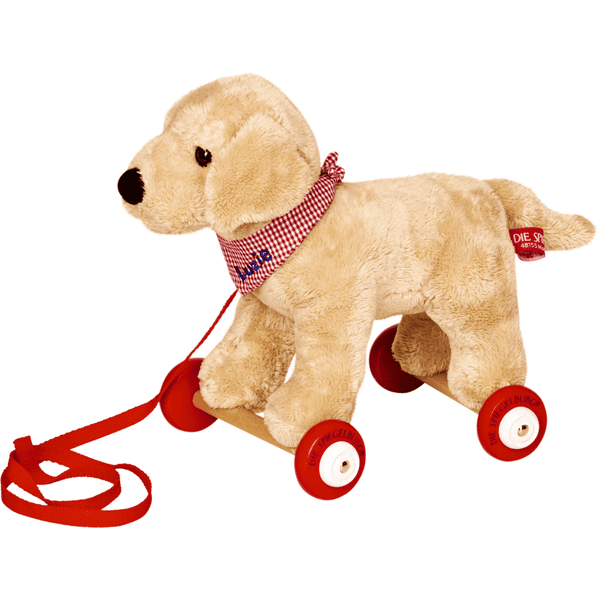 COPPENRATH Peluche Perro labrador Luzie con ruedas madera