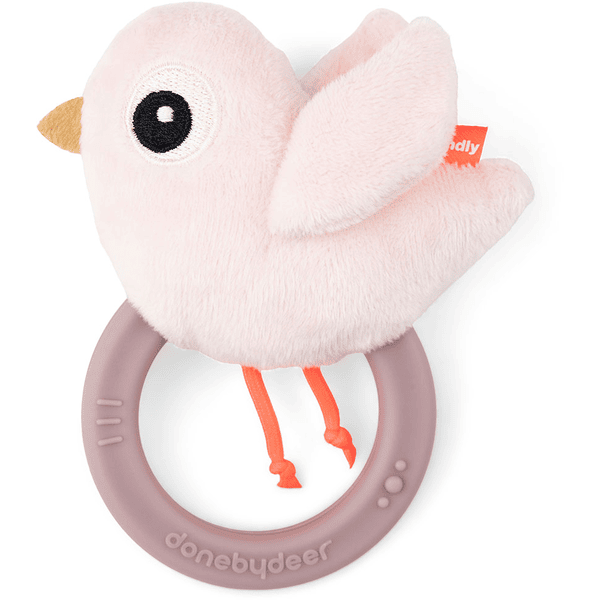 Done by Deer ™ Rattle med tannring Birdee Pink