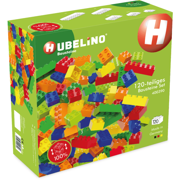 HUBELINO® Kugelbahn Bausteine Set, 120-teilig