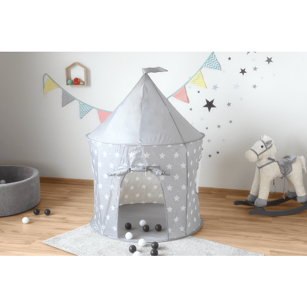 knorr® toys Tente de jeu enfant Grey white stars