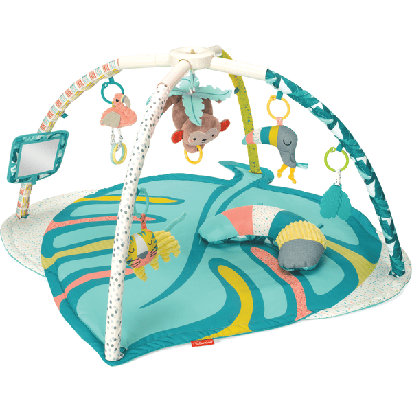 Infantino 4-in-1 Deluxe Twist & Fold Activity Gym & Krabbeldecke mit Spielbogen, Tropisch 