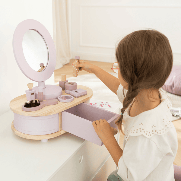 howa® Toletta in legno per bambini, con 8 accessori e adesivi a forma di  cuore 