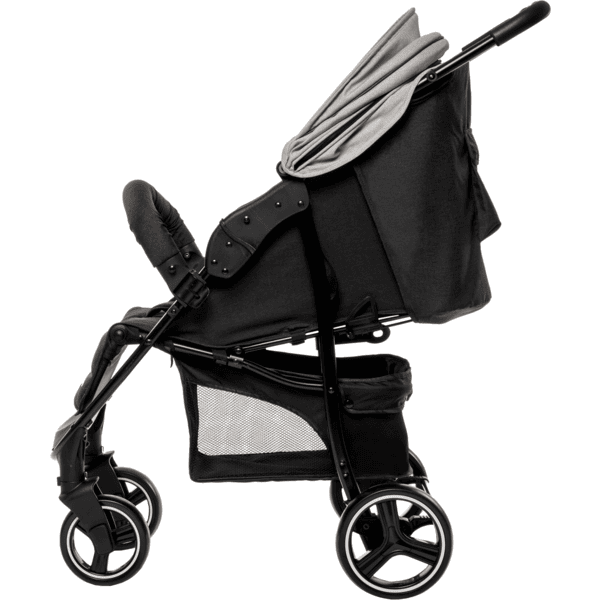 babyGO Poussette compacte Basket Grey Melange