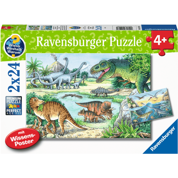 Ravensburger Puzzle WWW: Dinozaury i ich siedliska         