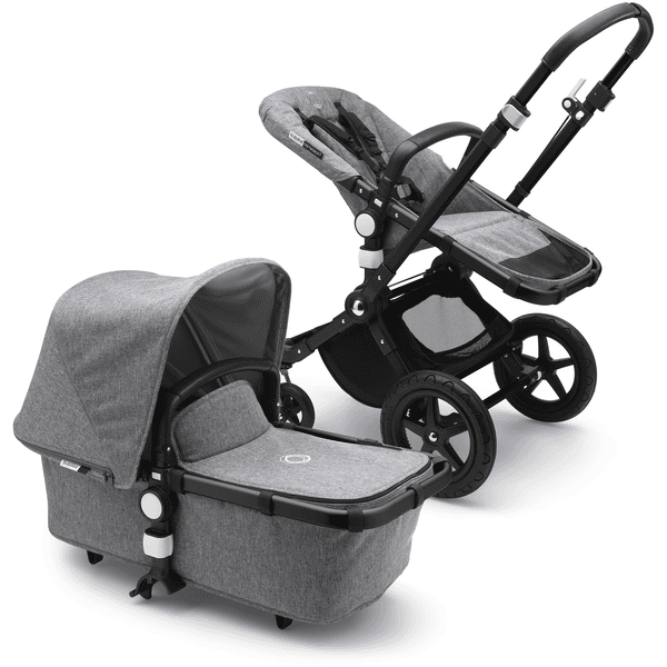 bugaboo Barnevogn Cameleon 3 Plus komplett svart / grå melange