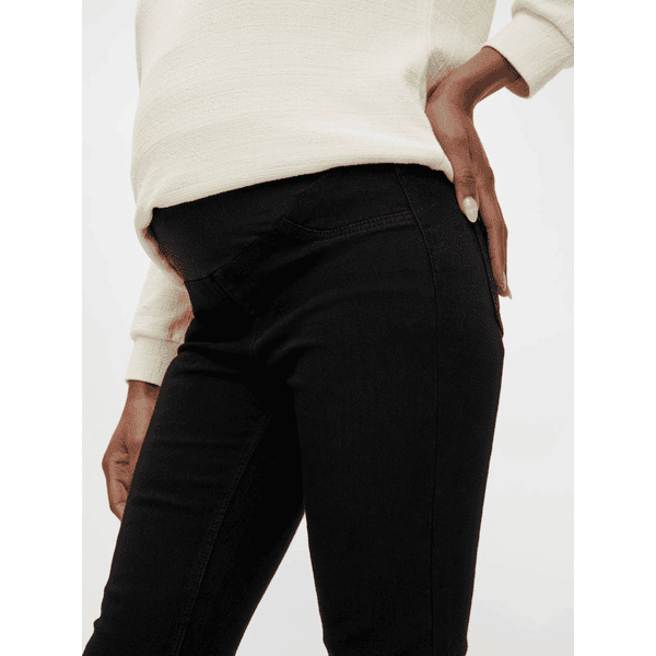 mama licious Jeggings til gravide MLAMY Black Denim pinkorblue