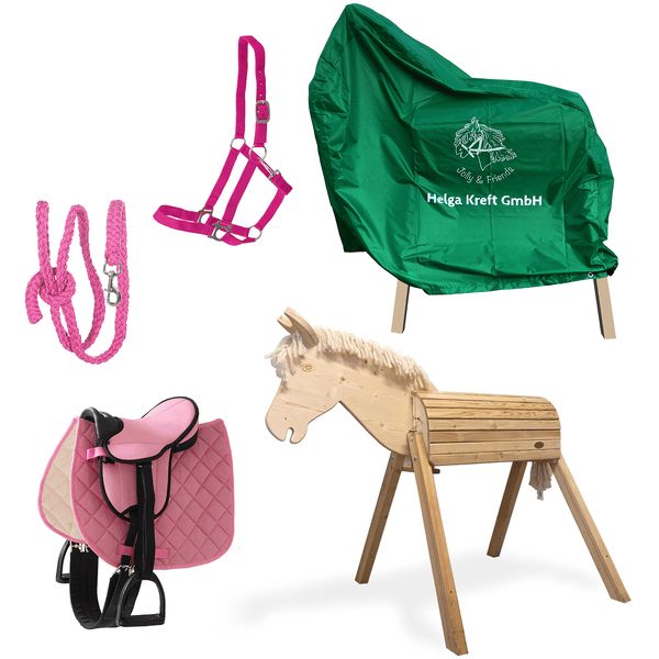 Helga Kreft Cheval de jardin enfant Tamme accessoires bois rose