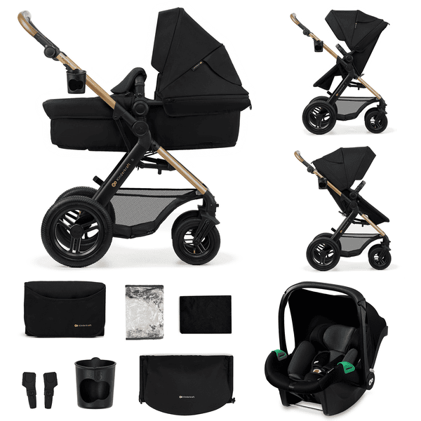 Kinderkraft Kombikinderwagen 3 in 1 MOOV 2 Air Pure Black