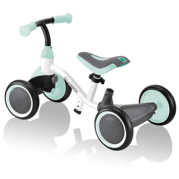 Globber Porteur Learning Bike 3-en-1 - Blanc et Menthe - Trotteur