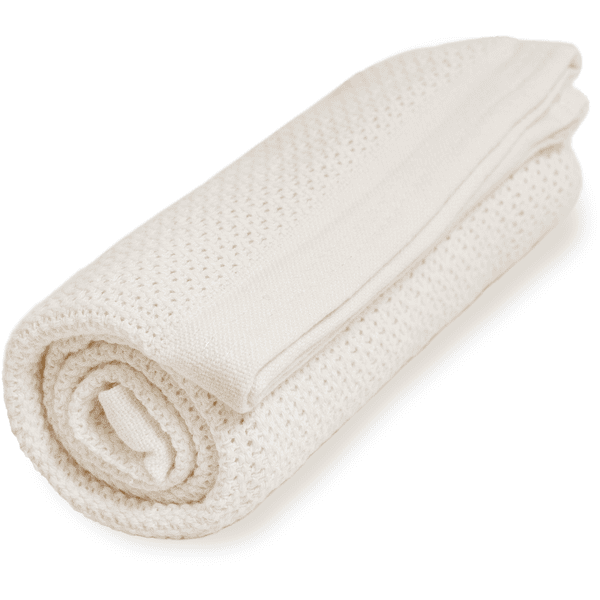 VINTER&BLOOM Kuscheldecke Soft Grid Pearl White