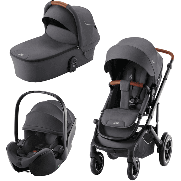 Britax Römer Diamond Kombikinderwagen Smile 5Z 3 in 1 Set inklusive Diamond Babyschale Baby-Safe Pro Midnight Grey