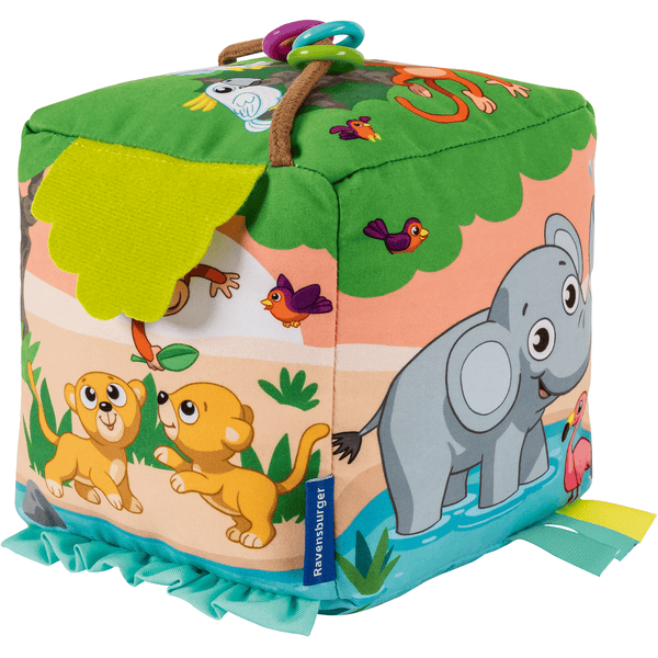 Ravensburger gioco+ abilità motorie gioco musicale cubo: animali selvatici