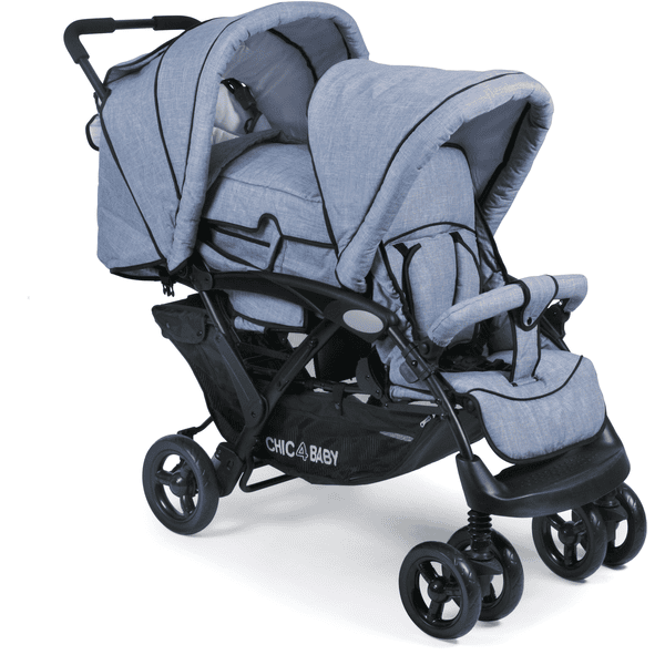 CHIC 4 BABY Geschwisterwagen DUO Jeans hellblau