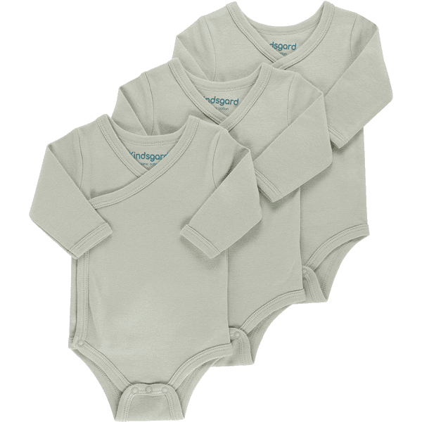 kindsgard Body infantil manga larga taupe pack 3 unidades