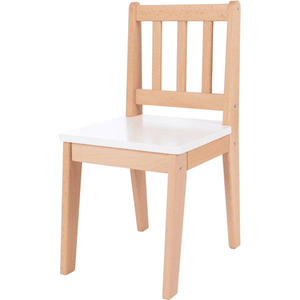 kindsgard Set mesa y silla infantil snakkermat madera/blanco 4 piezas 