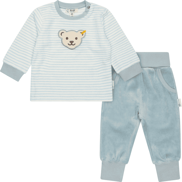 Steiff Set pantalon + sweat bleu céleste