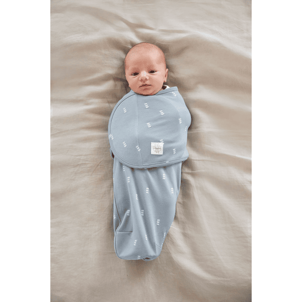 LÄSSIG Couverture d'emmaillotage bébé bleu clair
