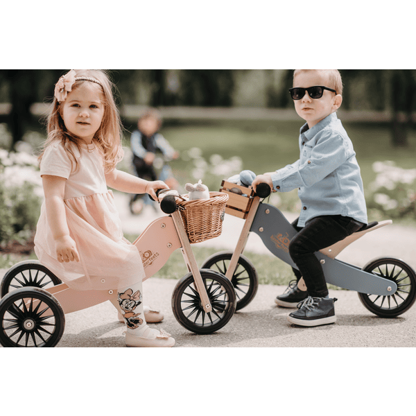 Draisienne en bois pour enfants - rose