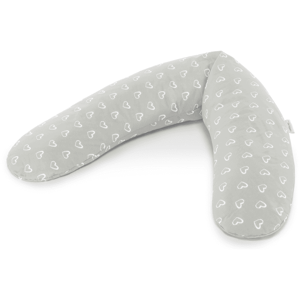 THERALINE Comfort kojicí polštář srdíčkový šedý
