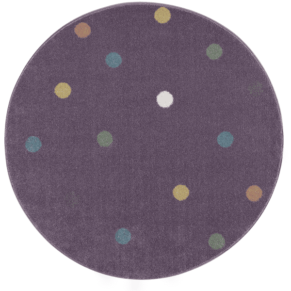 LIVONE Happy Rugs Wheel kindertapijt lila/multi rond