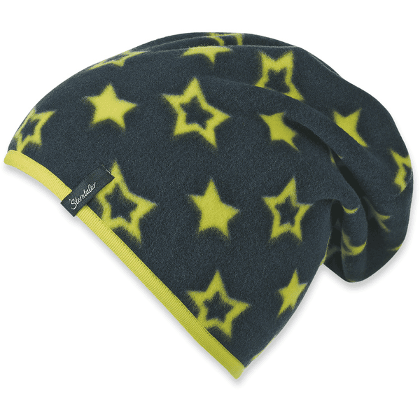 Sterntaler Girl s Slouch-Beanie Stars Microfleece marine