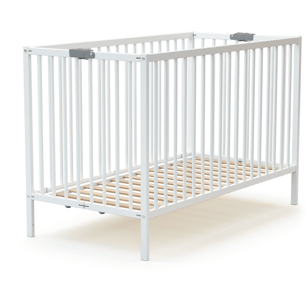 WEBABY Babybett klappbar weiß 60 x 120 cm