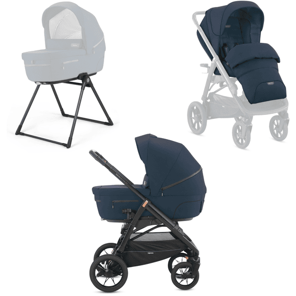 Inglesina Poussette trio combinée 3en1 Duo Aptica XT Polar Blue châssis Black